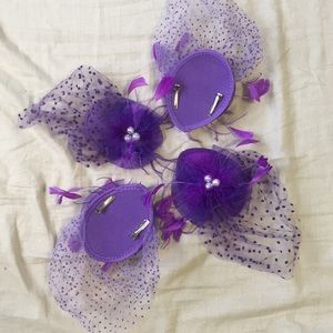 FASCINATOR HALLOWEEN COSTUME PURPLE HAT MAD HATTER